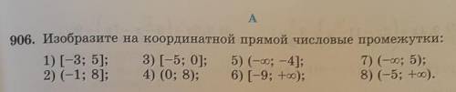 906. Изобразите на координатной прямой числовые промежутки:​