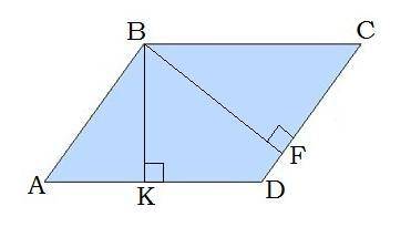 Дано: CD= 9 см; AD= 11 см; BK=3 см. Найти: S(ABCD). ответ: площадь параллелограмма ABCD равна см2.