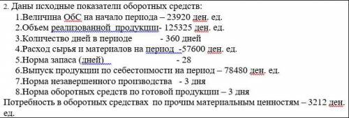 Необходимо найти ОБС на конец года. Желательно написать с пояснением и формулами. Всё что дано есть