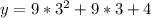 y=9*3^{2} + 9*3 +4