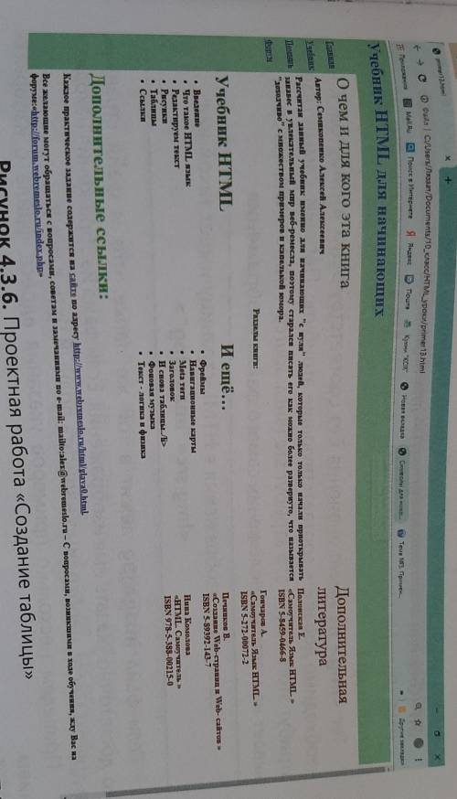НУЖНО С ИНФОРМАТИКОЙ 10 КЛАСС HTML создать Web-страницу (рис. 4.3.6.)​