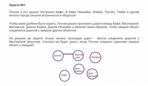 Думаю задание для 7 класса. Но я не пойму, дороги могут проходить через объект?