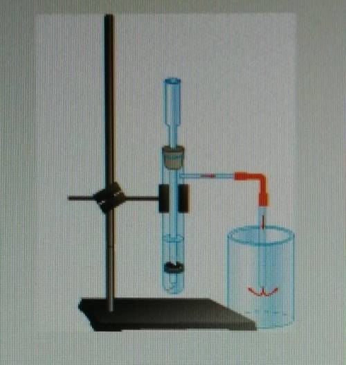 На рисунке изображен опыт, который демонстрирует получение кислорода в лаборатории: бертолетовой сол