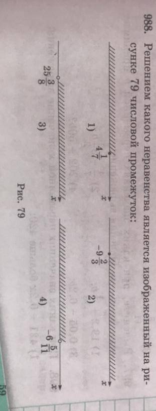 Решением какого неравенства является изображенный на рисунке 79 числовое промежуток