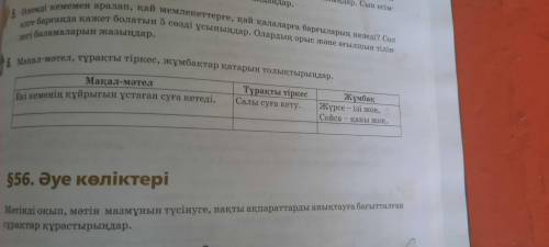 87 беттегі 6-шы тапсырманы орындаймыз, кестені сызып орындаймыз, 7 мақал, 5 тұрақты тіркес, 5 жұмбақ