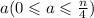 a( 0\leqslant a \leqslant \frac{n}{4} )