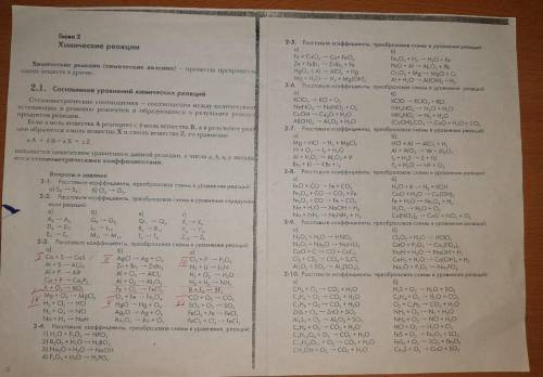 с заданиями по химии(по 1 уравнению из упражнений 2.4 - 2.10(выберите любые написать номера тех что