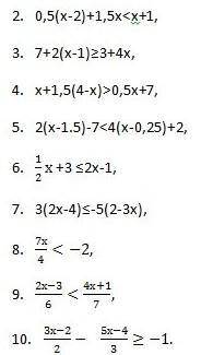 Решите неравенства:1. 9-5x<2, примеры на фотке ​