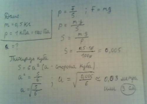 Определи давление каторое оказывает на стол куб со стороной b сделланый из материала полностью. а ка