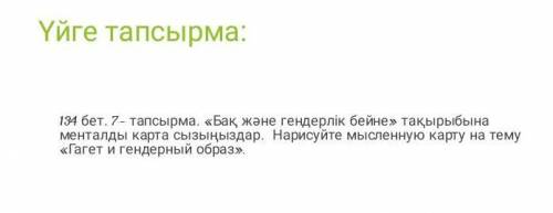 Нарисуйте мысленную карту на тему Гагет и гендерный образ​