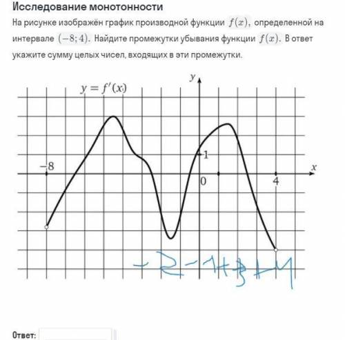 Исследование монотонности. Прозводная