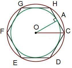 Радиус окружности, вписанной в правильный шестиугольник, равен 5 см. Вычисли сторону шестиугольника