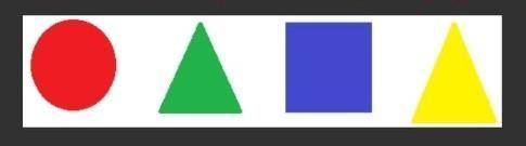 Адания. Задание 1. Выпиши верные высказывания о фигурах (3 б):Если фигура треугольник, то она синяя.