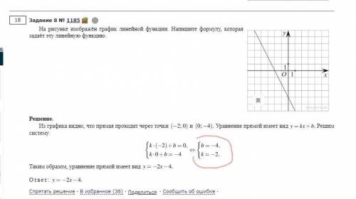 Подскажите как в первом задании в уравнениях получилось b = - 4, k = - 2 , и во втором задании в ура