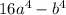 16a^{4} -b^{4}