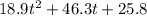 18.9t {}^{2} + 46.3t + 25.8