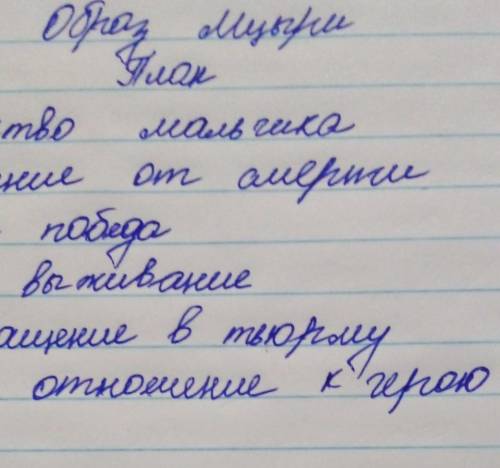 образ мцыри по плану изложения со своими словами​