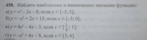 #458 Найдите наибольшее и наименьшее значение функции.