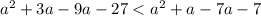 a^2+3a-9a-27