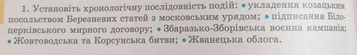 Установіть хронологічну послідовність подій​