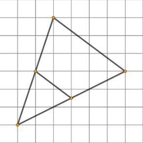 Ребята научится решать такие задачи. На клетчатой бумаге с размером клетки 1 см на 1 см изображен тр