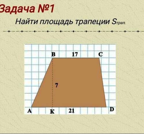 Задача 1 найдите площадь трапеции Sтрап.