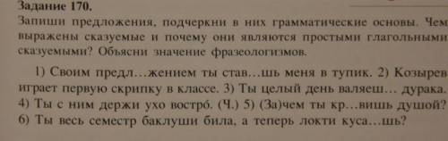 Своим предложением ты ставишь в тупик. 2) Козырев играет первую скрипку в классе. 3) Ты целый день в