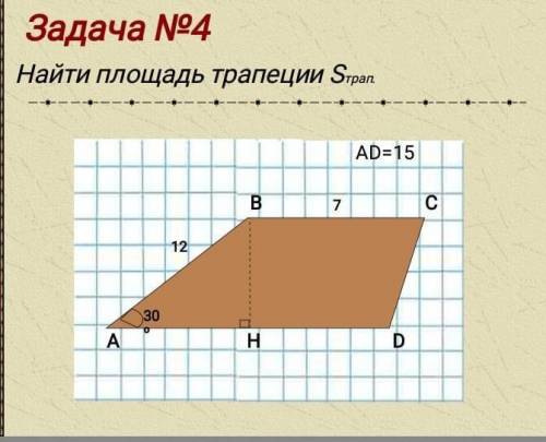 Найдите площадь трапеции​