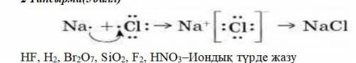 HF, H2, Br2O7, SiO2, F2, HNO3 напишите в ионном виде Пример снизу