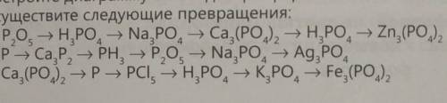 Осуществите следующие превращения