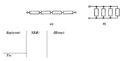 2.четыре сопротивления, каждое из которых имеет одинаковое r = 5 ом, соединены по-разному. для всех