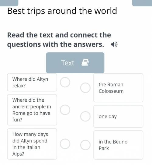 Read the text and connect the guestions with the answers