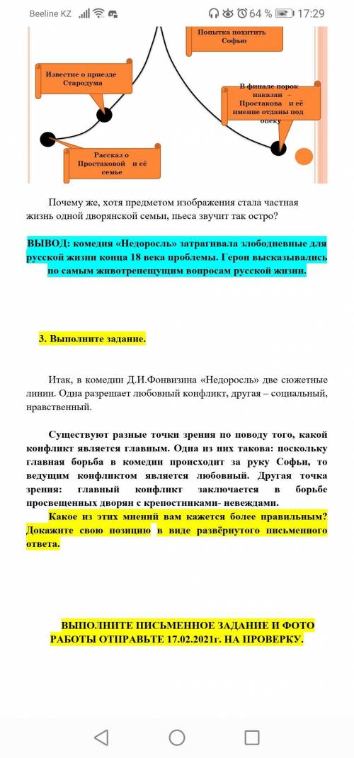 Итак, в комедии Д.И.Фонвизина «Недоросль» две сюжетные линии. Одна разрешает любовный конфликт, друг