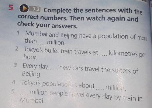 Complete the sentences with the correct numbers. Then watch again andcheck your answers.1 Mumbai and