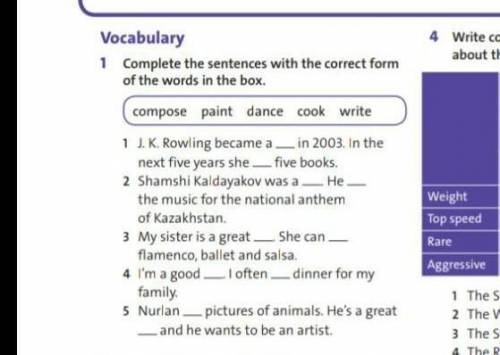 Complete the sentences with the correct form of the words in the box.​