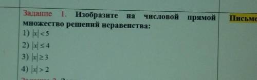 ) Задание 1. Изобразите на числовой прямой множество решений неравенства: