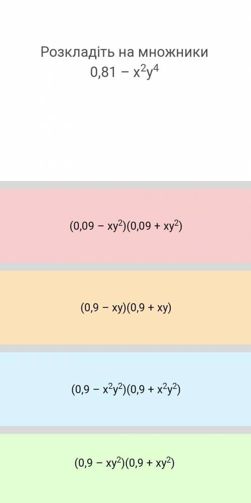 Розкладіть на множники 0,81-x²y⁴​