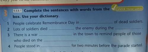 Complete the sentences with words from the box. Use your dictionary.​