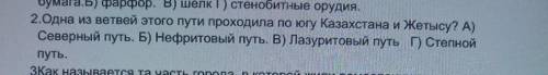 Одна из ветви этого пути проходила по югу Казахстана и Жетысу? ​