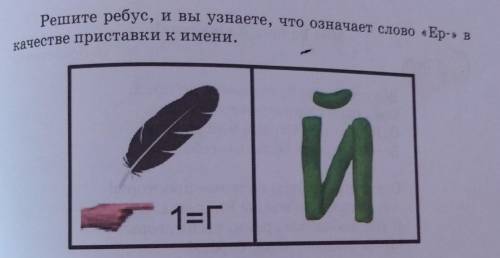 Решите ребус,и вы узнаете, что означает слово «Ер-»качестве приставки к имени.й1=Г​