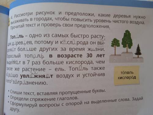 Рассмотрит и предположи, какие деревья нужно высажывать в городах,чтобы повысить уровень чистого воз