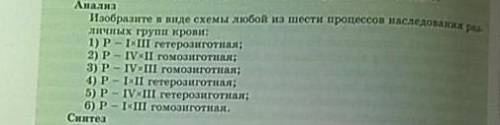 изобразите в виде схемы любой из 6 процессов наследования различных групп крови ПаМаГитэ сегодня над