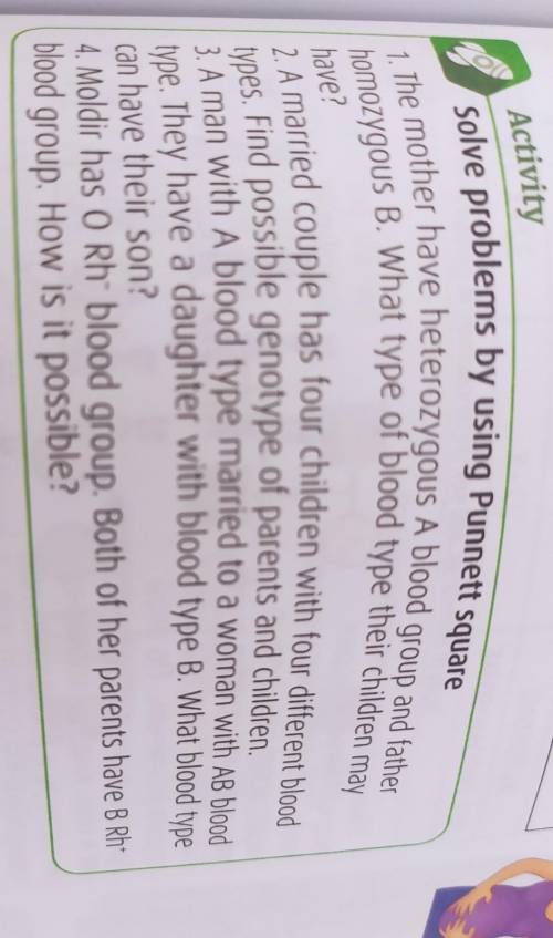 Solve problems by using Punnett square 1. The mother have heterozygous A blood group and father homo