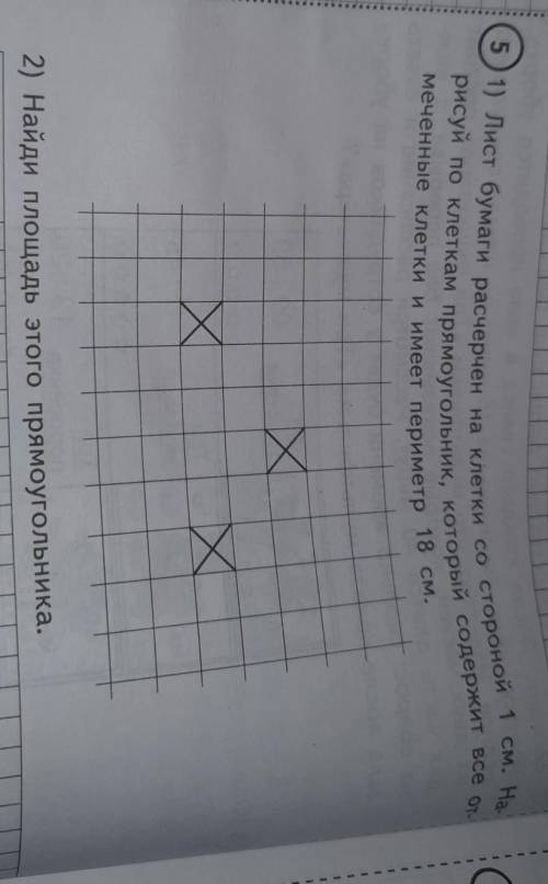лист бумаги расчерчен на клетки со стороной 1 см нарисуй по клеткам прямоугольник который содержит в