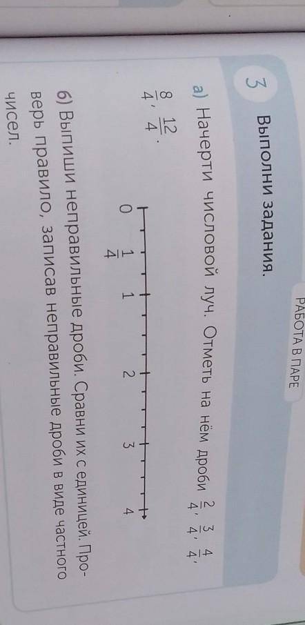 Начерти числовой луч.отмкть на нём дроби​