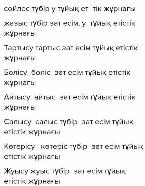 4 - тапсырма . Ракетка тор кездерінде жазылған етіс тіктерді құрамына қарай талдандар . Сөйлеу, Іліс