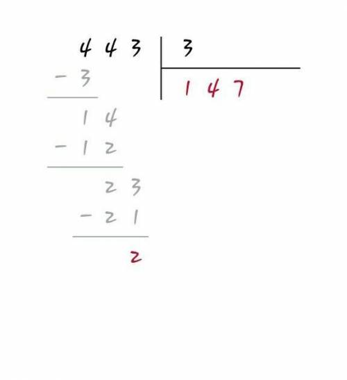 443:3=? с проверкой в столбик