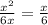 \frac{x {}^{2} }{6x} = \frac{x}{6}