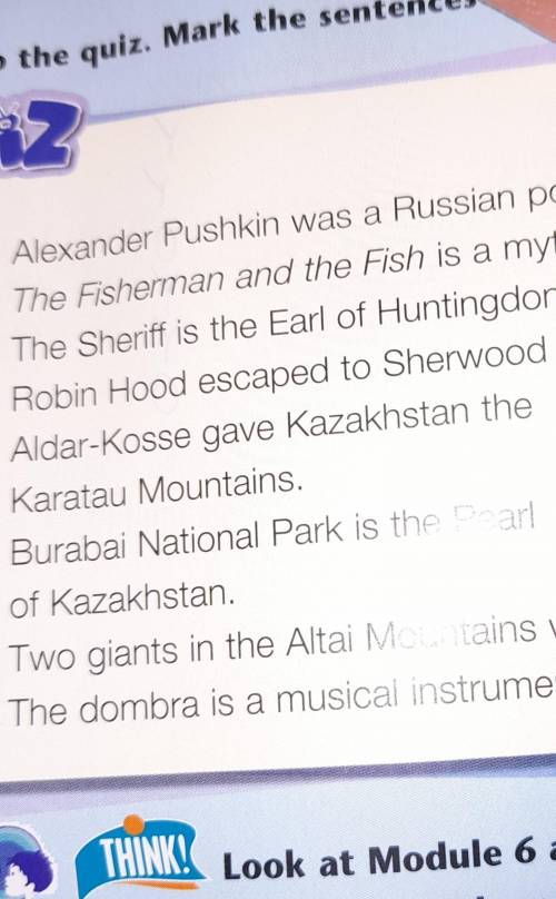 Alexander Pushkin was a Russian poet. 1. 2 The Fisherman and the Fish is a myth. 3 The Sheriff is th