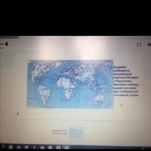 2. Раскройте особенности колониальной политики Испании и Португалии. Заполните таблицу. укажите не м